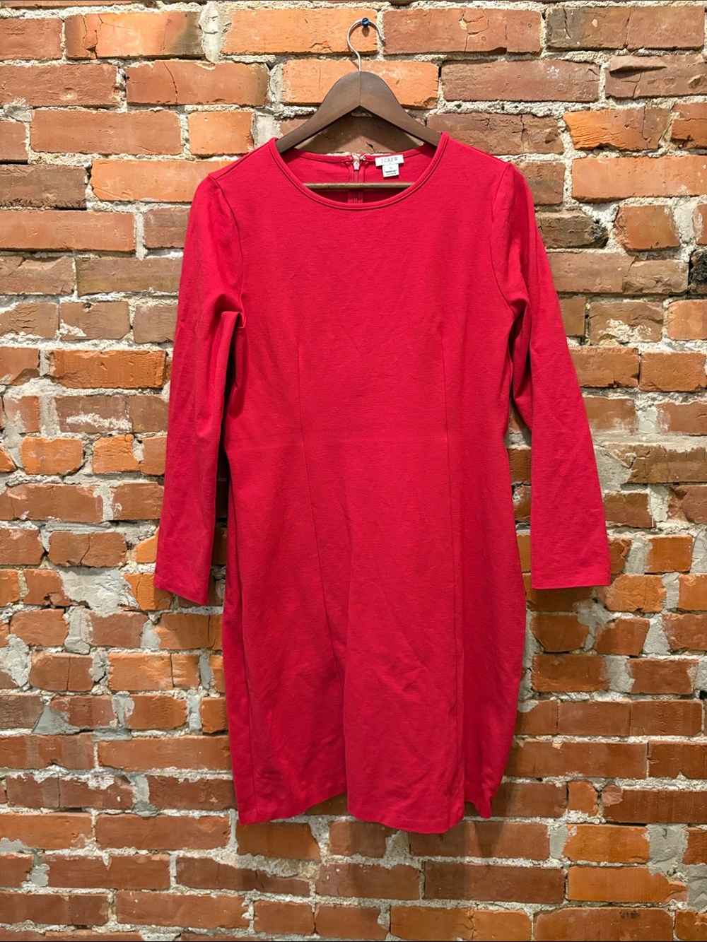 J. Crew Vintage-Inspired Red Long-Sleeve Dress